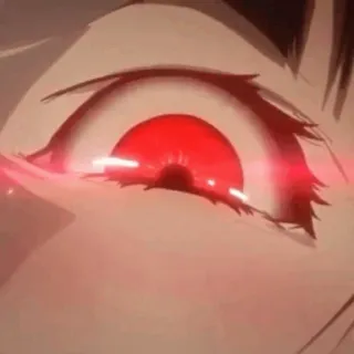 ♥️ Anime, Oeil, Rouge, Laser whatsapp sticker
