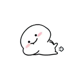 🪃 Blob, Dễ thương, Hoạt hình, Trắng telegram sticker