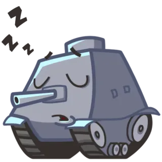 😴 Panzer, Cartoon, Militär, Fahrzeug, Panzerung whatsapp sticker