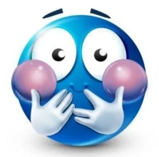 ☺️ 이모티콘, 만화, 스마일리, 귀여운, 파란색, 캐릭터 telegram sticker