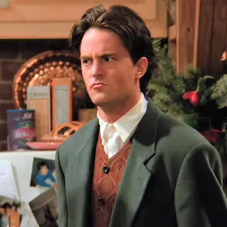 ☹️ Chandler Bing Friends chandler, bing, friends, serie tv, anni 90 telegram sticker