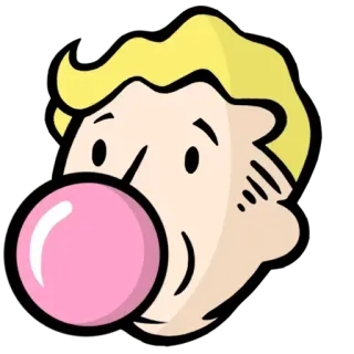 😶 Vault Boy Fallout Fallout, Kaugummi, Vault Boy, Videospiel, Cartoon telegram sticker