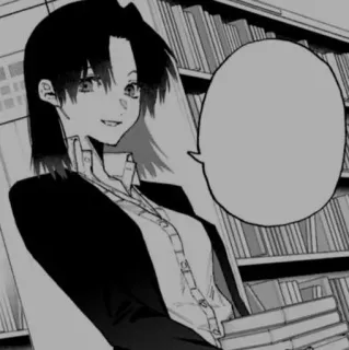 🗝 Anime, Manga, Gadis, Buku, Perpustakaan, Karakter, Ilustrasi telegram sticker
