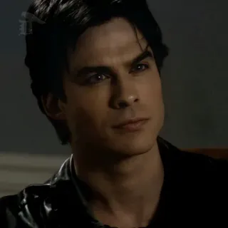 🍸 Damon Salvatore The Vampire Diaries vampier, Ian Somerhalder, bovennatuurlijk, televisie, drama telegram sticker
