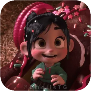 👐 Vanellope von Schweetz Wreck-It Ralph telegram sticker