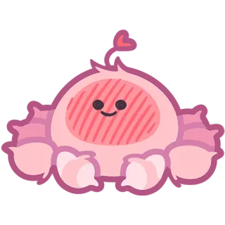 🙂 만화, 귀여운, 분홍색, 괴물, 캐릭터 telegram sticker
