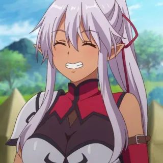 😁 anime, elf, character, fantasy, smiling telegram sticker
