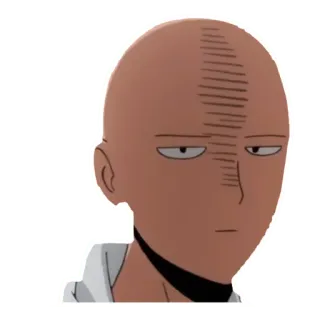 🤣 Saitama One-Punch Man Anime, Saitama, One Punch Man, Bohater, Poważny, Łysy telegram sticker