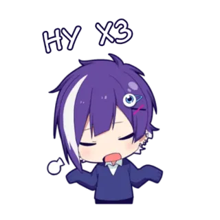 🤷 НУ ХЗ 动漫, 贴纸, 疲惫, 无聊, 可爱, 卡通 telegram sticker