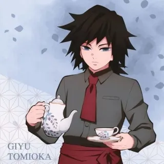 🌊 Giyu Tomioka Demon Slayer GIYU
TOMIOKA Giyu Tomioka, Demon Slayer, Anime, Manga, Tè, Personaggio, Fan art telegram sticker