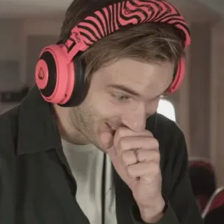 🤓 PewDiePie PewDiePie, YouTube, gamer, content creator, influencer telegram sticker
