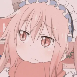 🐉 anime, cute, pink hair, cartoon, chibi, manga telegram sticker