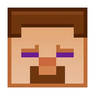 😔 Steve Minecraft minecraft, steve, gaming, pixelated, avatar telegram sticker