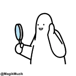 🔝 Hoạt hình, Nhân vật, Kính lúp, Dễ thương, Blob, Nhân vật blob telegram sticker