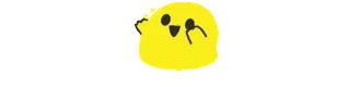 ☺️ желтый, милый, капля, мультфильм, персонаж whatsapp sticker