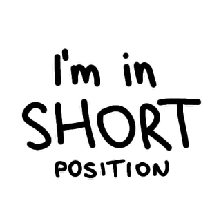 📉 I'm in SHORT POSITION finance, position courte, marché, action, trading, investissement telegram sticker