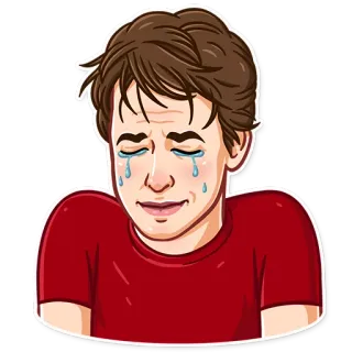 😭 sad, crying, emotional, upset, man telegram sticker