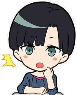 😲 anime, cartoon, boy, shocked, cute telegram sticker