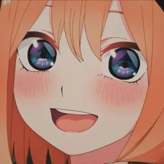 🍑 Animé, Dessin animé, Fille, Portrait, Mignon, Souriant telegram sticker