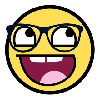 🤓 Emoji, Occhiali, Nerd, Faccia, Giallo telegram sticker