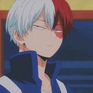 🖤 Shoto Todoroki My Hero Academia Anime, My Hero Academia, Shoto Todoroki, Manga, Metà freddo metà caldo, Serio telegram sticker
