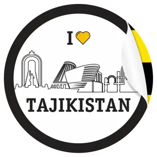 ❤️ I ❤️ TAJIKISTAN Tadschikistan, Reisen, Herz, Land, Wahrzeichen, Stadtbild whatsapp sticker