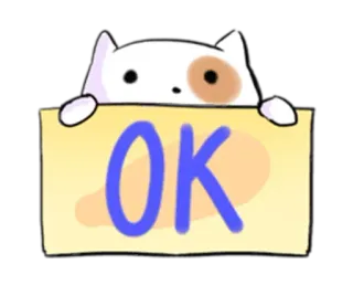 👍 OK chat, ok, accord, approbation, mignon, animal telegram sticker