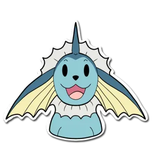 😀 Vaporeon Pokemon vaporeon, pokemon, tipo água, eeveelution, fofo, adesivo telegram sticker