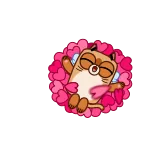 🥰 Katze, Herzen, süß, Liebe, Cartoon, Kawaii, Valentinstag, glücklich telegram sticker