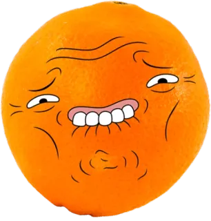 😫 orange, fruit, cartoon, funny, face, expression, quirky, humor whatsapp sticker