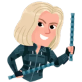 🙎 Black Widow Viúva Negra, Natasha Romanoff, Marvel, super-herói, personagem de quadrinhos, ação, luta telegram sticker