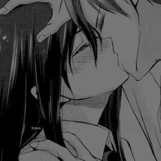 🖤 Anime, Bacio, Romance, Manga, Amore telegram sticker