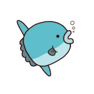 🐟 fish, ocean, sea, animal, blue, cute telegram sticker
