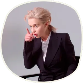 😑 Emilia Clarke Schauspielerin, Porträt, Frau, Prominente, Person, Geschäftsfrau telegram sticker