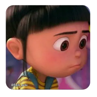 🙁 Agnes Despicable Me Cartoon, Kind, animiert, Mädchen telegram sticker
