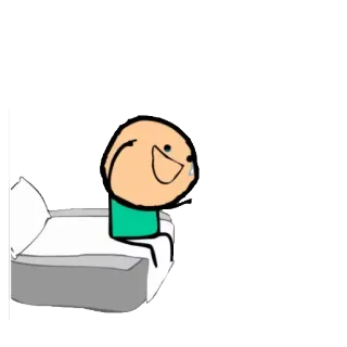 💤 Cartoon, Strichmännchen, Sitzend, Cyanide and Happiness telegram sticker