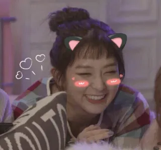 💘 woman, cat ears, smiling, person, cute, beauty telegram sticker