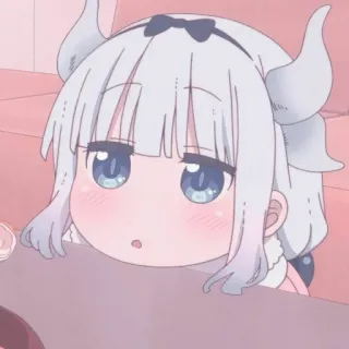 💕 Kanna Kamui Miss Kobayashi's Dragon Maid kanna kamui, drago, anime, carino, manga, kawaii, chibi telegram sticker