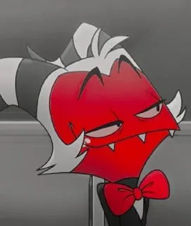 😏 Moxxie Helluva Boss kreskówka, demon, Helluva Boss, Moxxie, animacja, chochlik telegram sticker