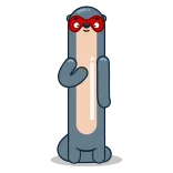 👋 berang-berang, binatang, kartun, kacamata, imut telegram sticker