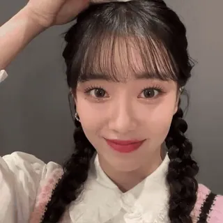 🍈 phụ nữ, chân dung, trẻ, châu Á, cô gái, tóc bện, cười telegram sticker