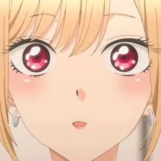 😳 Anime, Fofo, Menina, Desenho animado, Rosto, Retrato telegram sticker
