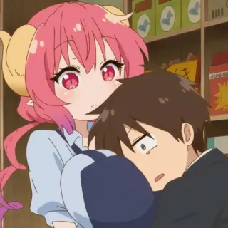 😳 Ilulu Miss Kobayashi's Dragon Maid Anime, Drache, Süß, Kawaii, Anime Mädchen, Ilulu telegram sticker