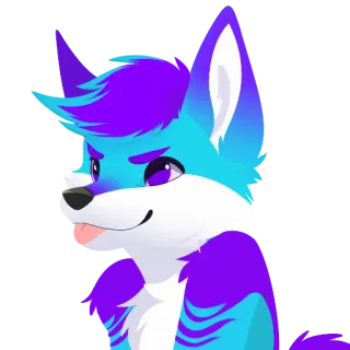 😝 Furry, Anthro, Zorro, Dibujos animados, Personaje, Animal, Pegatina telegram sticker