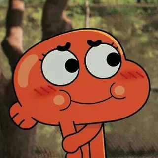 ☺️ Darwin Watterson The Amazing World of Gumball kartun, animasi, ikan, teman, imut, lucu whatsapp sticker