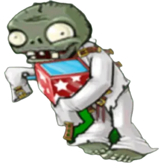 📦 Zombie Plants vs. Zombies zombie, plants vs zombies, video game, cartoon, character, jack-in-the-box whatsapp sticker