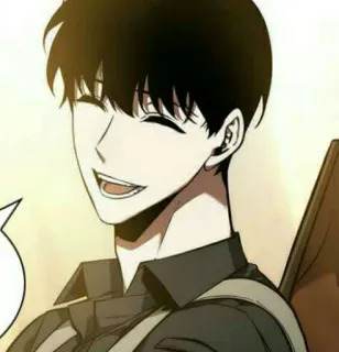 📖 anime, personaje, sonriendo, hombre whatsapp sticker