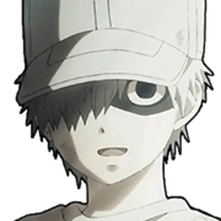 🩸 Neutrophil Cells at Work! Anime, Cellules, Globule blanc, Neutrophile, Chapeau, Personnage telegram sticker
