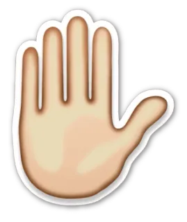 ✋ mão, palma, pare, gesto, emoji telegram sticker
