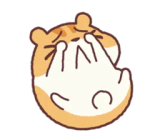 😞 猫, 可爱, 贴纸, 尴尬, 捂脸, 动物 telegram sticker